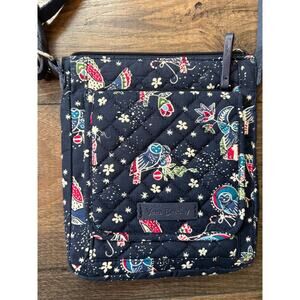 Vera Bradley Mini Hipster Crossbody Navy Bag Blue Holiday Owls